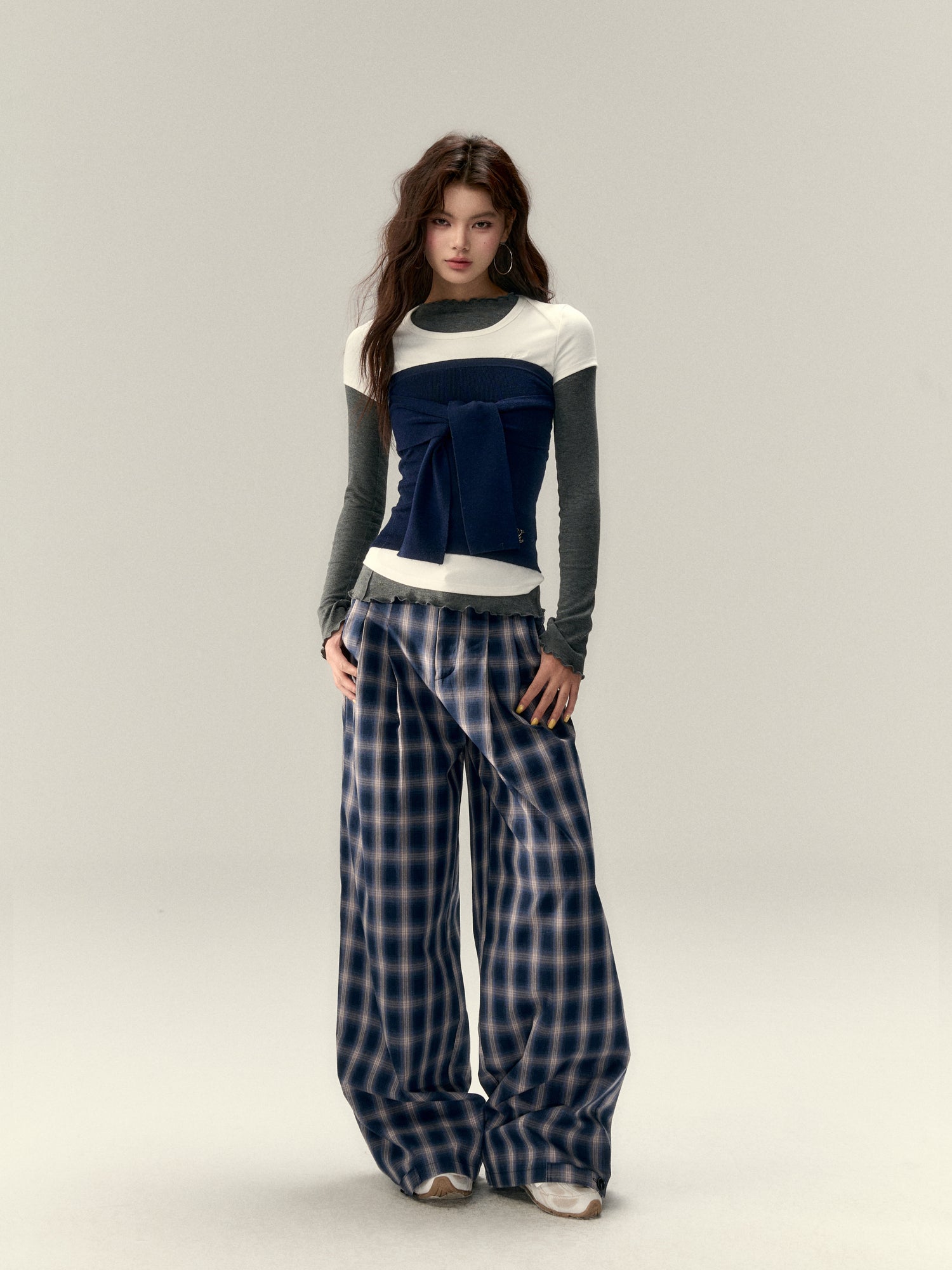 VIA PITTI V25AK092 Strap wool knit top(2color)