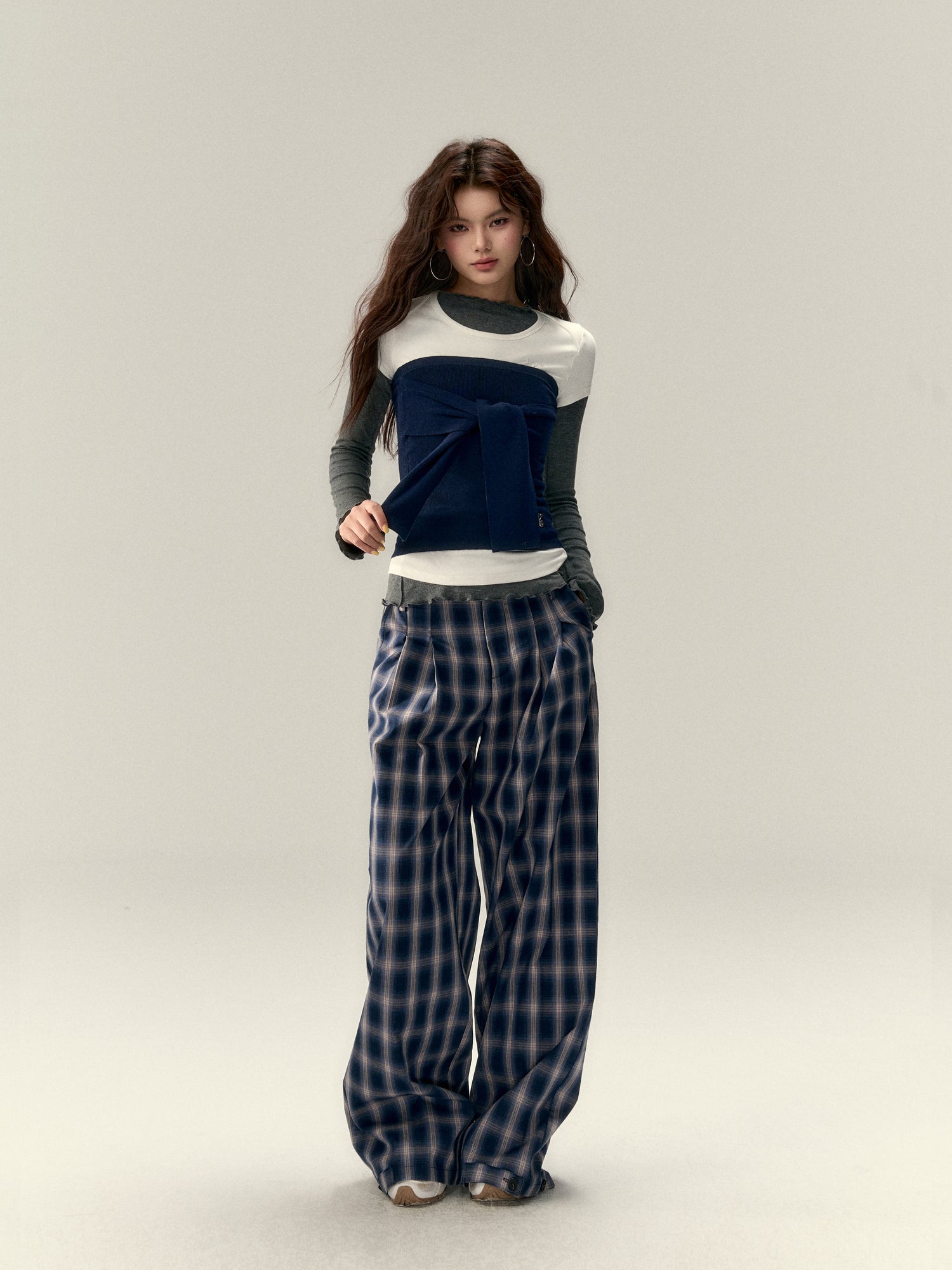 VIA PITTI V25AK092 Strap wool knit top(2color)