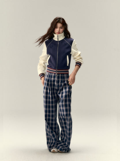 VIA PITTI V25AP042 Pleated plaid pants(2color)