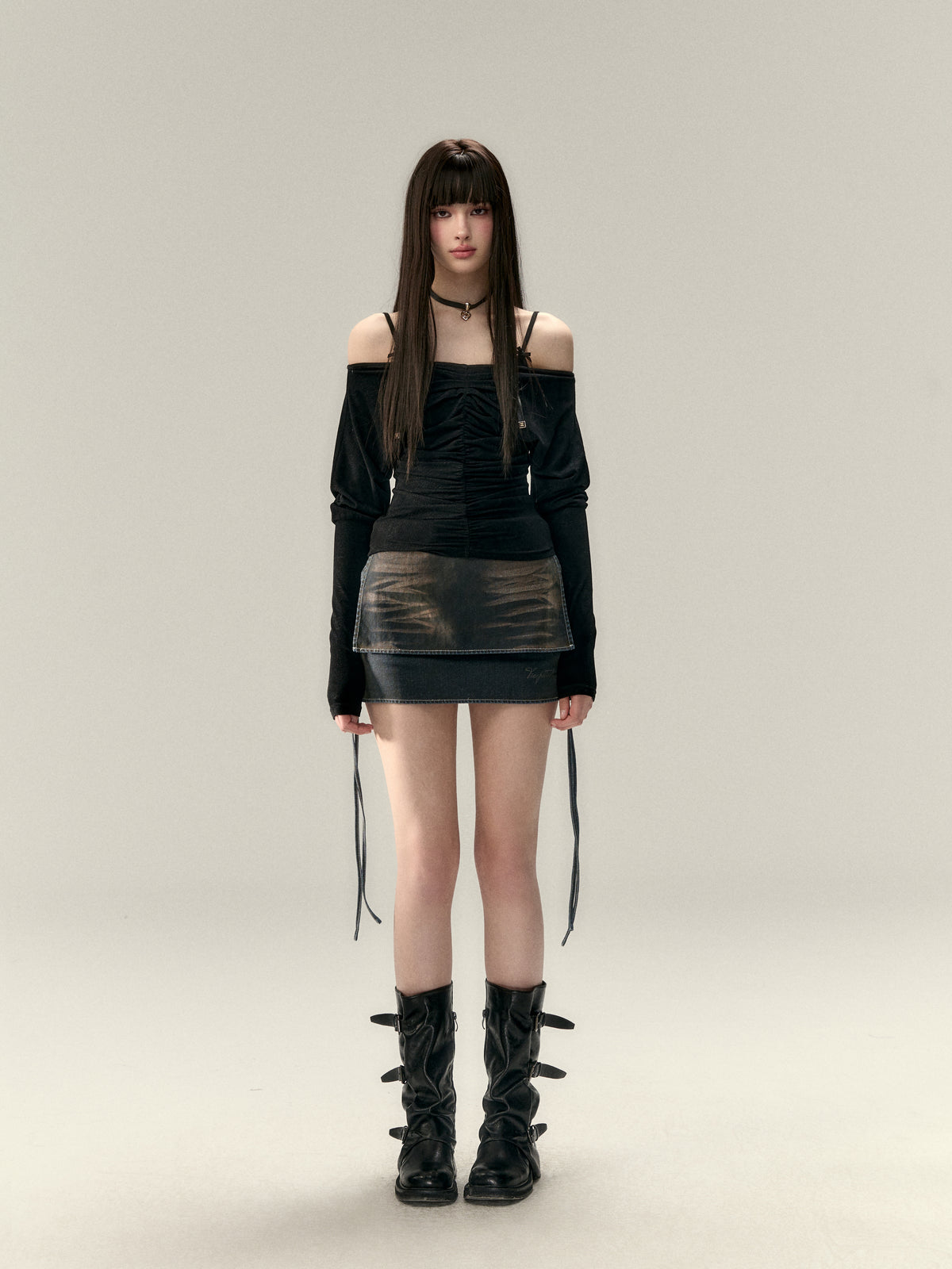 VIA PITTI V25ATP029 Off-shoulder top