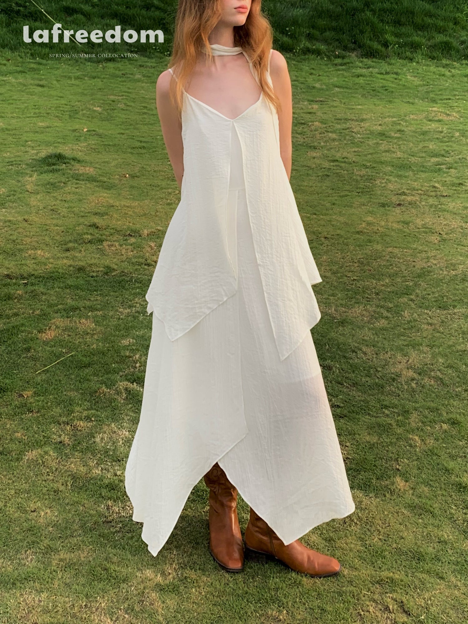 Lafreedom LAF350401 Irregular camisole dress (2color)