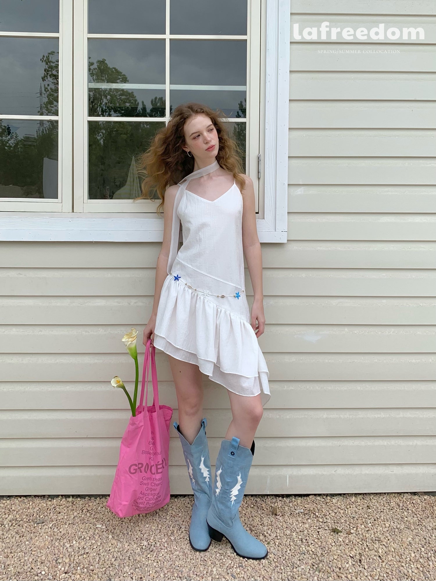 Lafreedom LAF350402 Irregular hem dress
