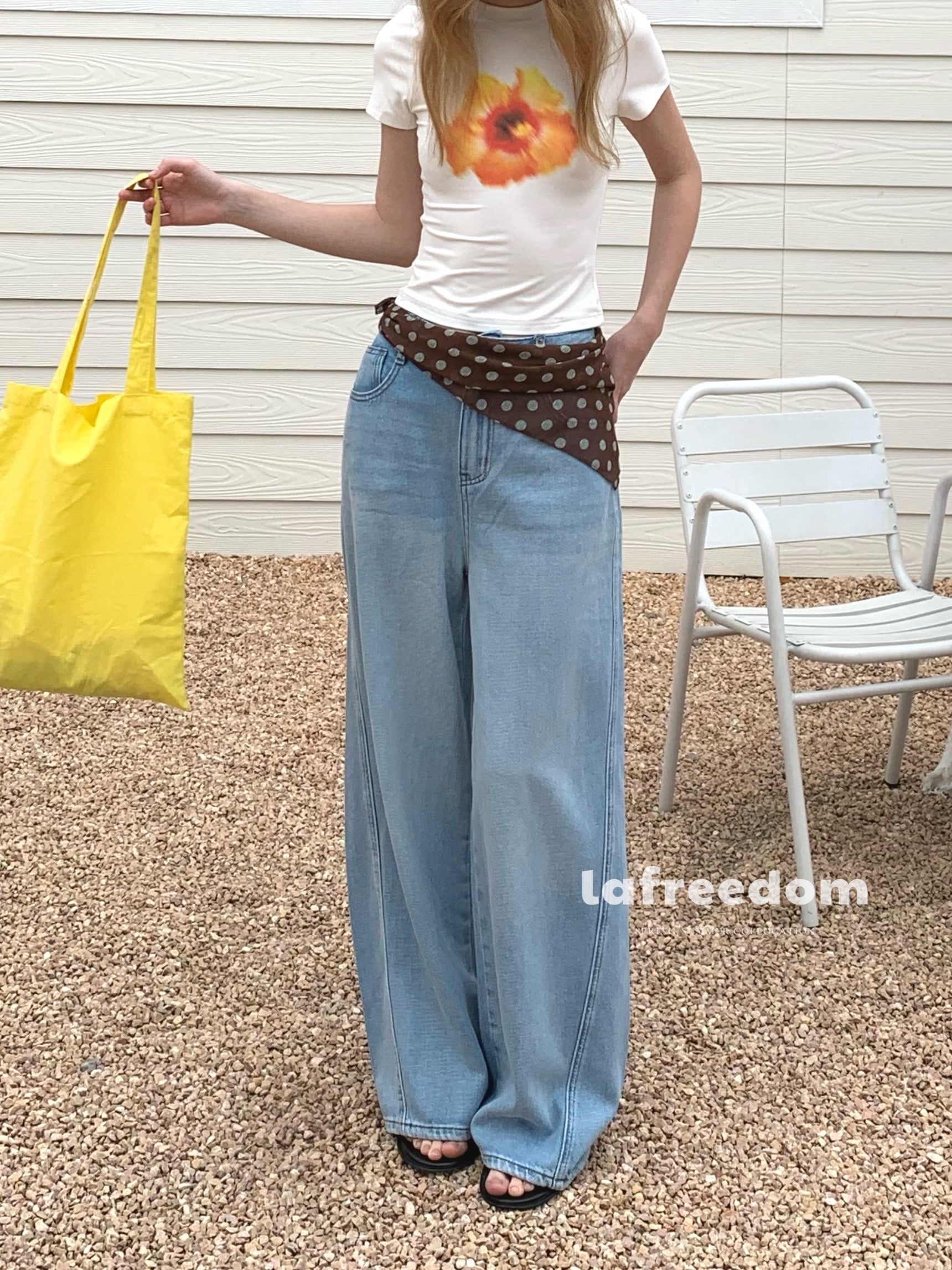 Lafreedom LAF350406 Casual drape jeans