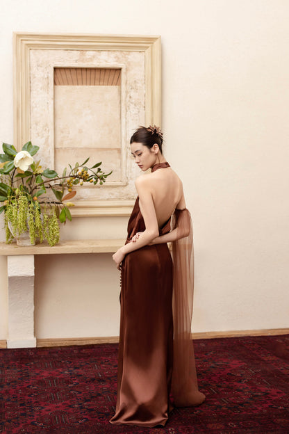 GORGEOUS Halter neck backless maxi dress