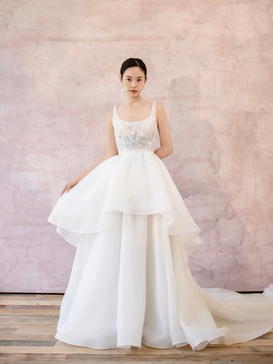 GORGEOUS Sea flowers embroidery dress