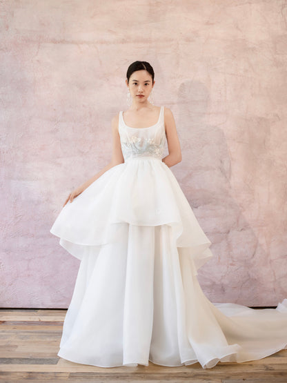 GORGEOUS Sea flowers embroidery dress