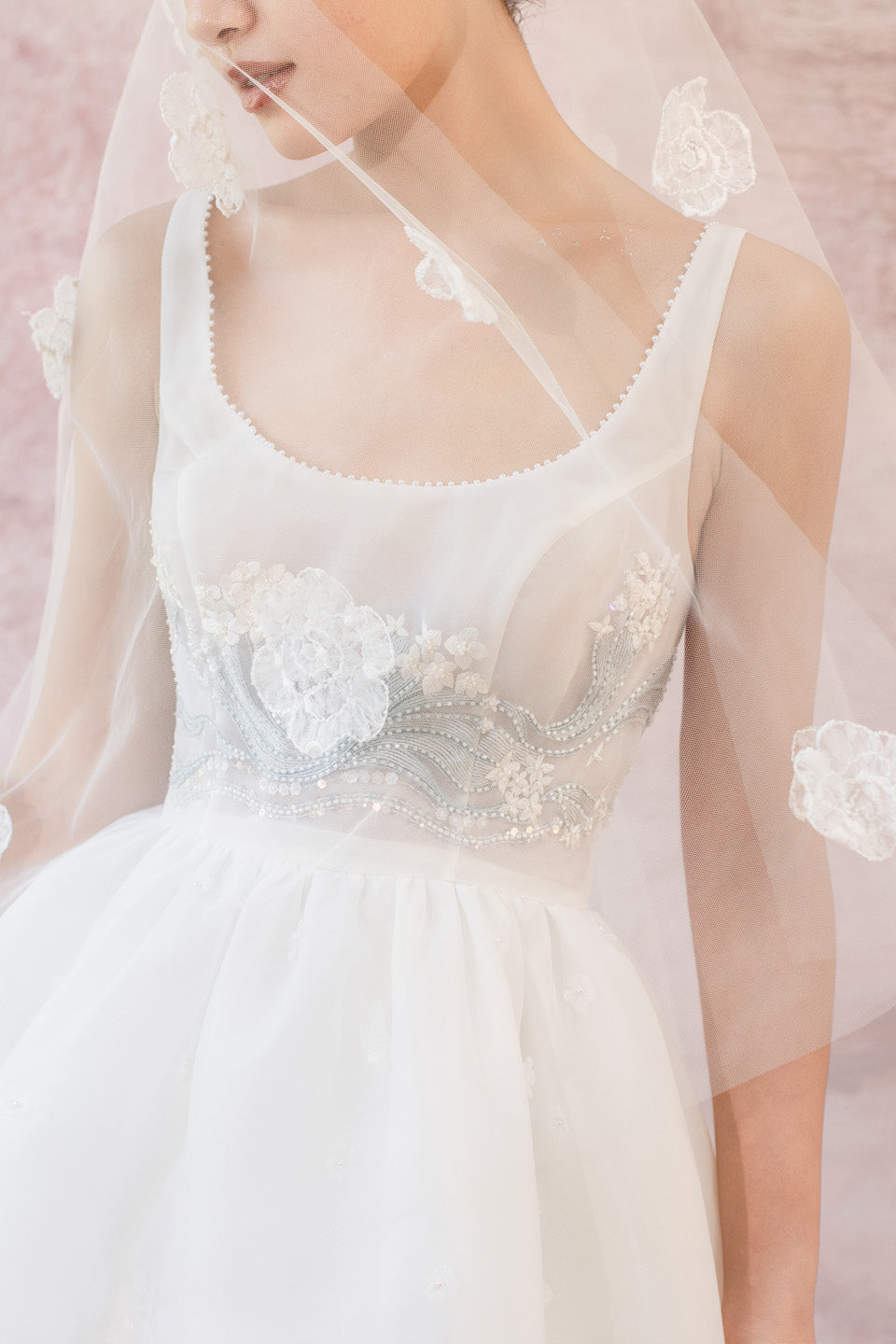 GORGEOUS Sea flowers embroidery dress