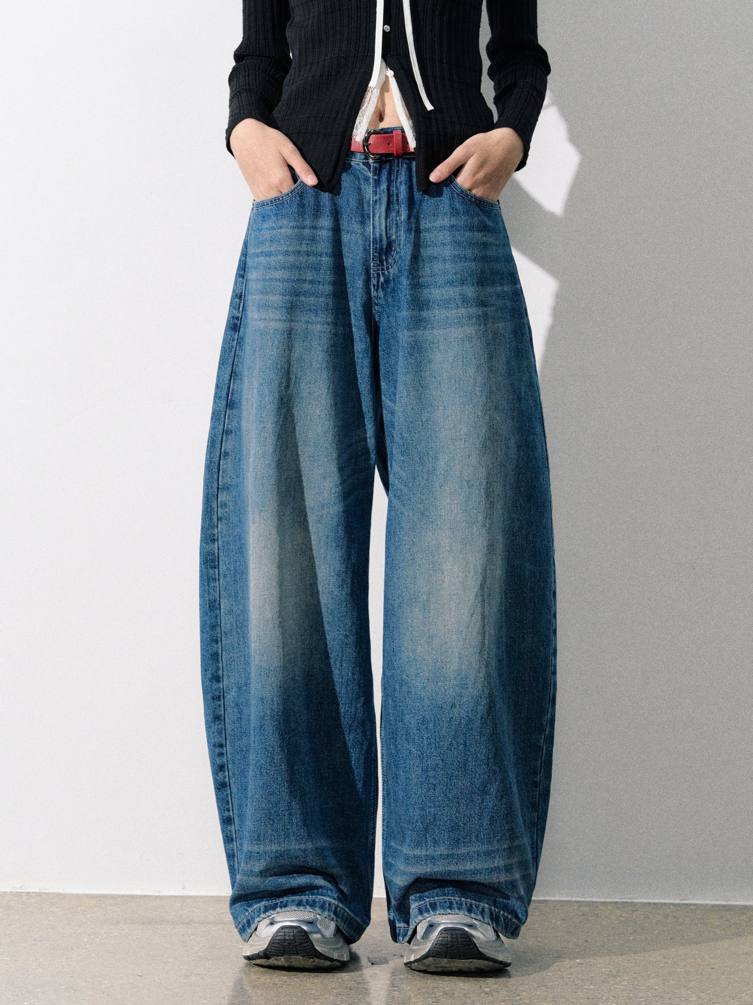 Lafreedom LAF350805 American retro wide leg jeans