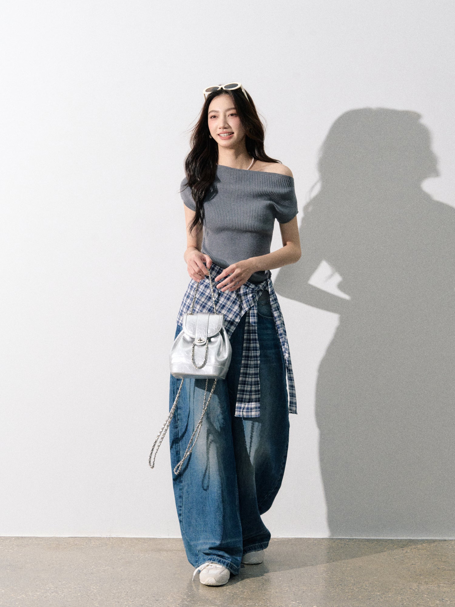Lafreedom LAF350805 American retro wide leg jeans