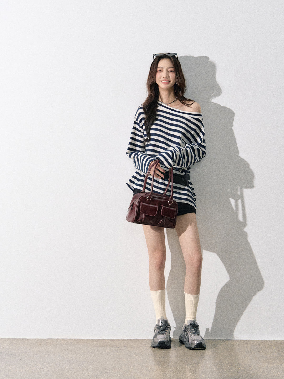 Lafreedom LAF350814 One shoulder striped top