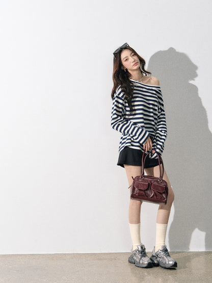 Lafreedom LAF350814 One shoulder striped top
