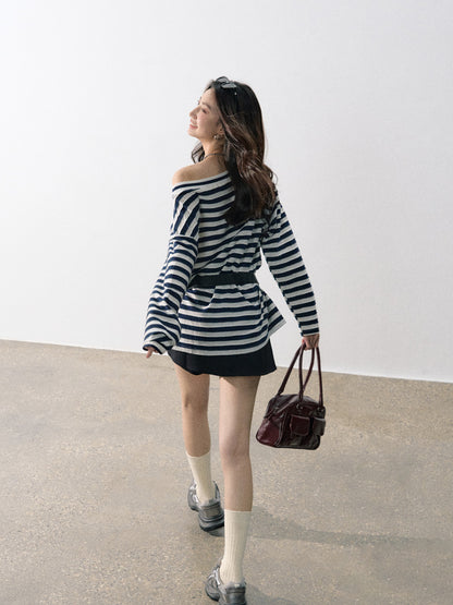 Lafreedom LAF350814 One shoulder striped top