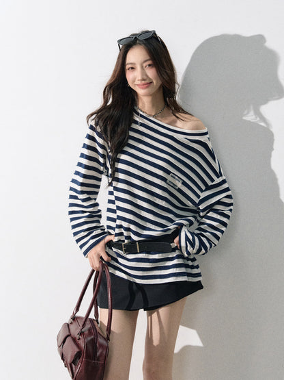 Lafreedom LAF350814 One shoulder striped top