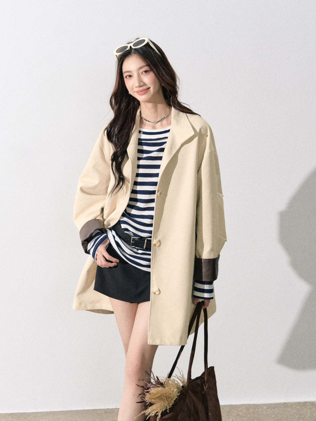 Lafreedom LAF350827 Retro contrasting color windbreaker jacket
