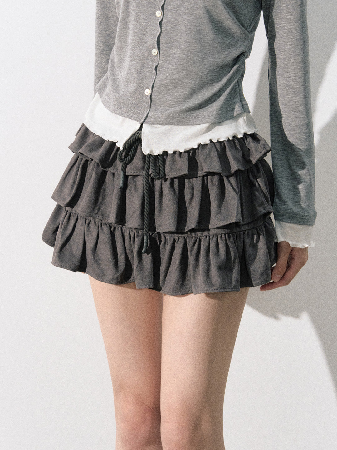 Lafreedom LAF350819 American retro pleated multi-layer skirt