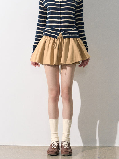 Lafreedom LAF350824 Drawstring tied flower bud skirt