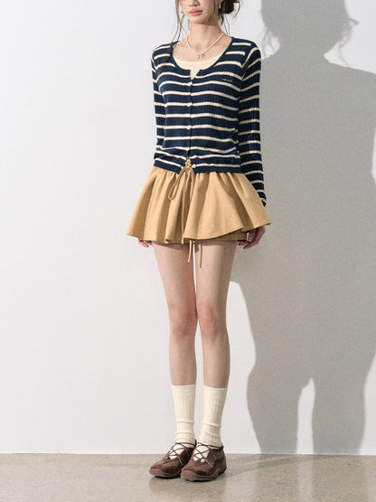 Lafreedom LAF350824 Drawstring tied flower bud skirt