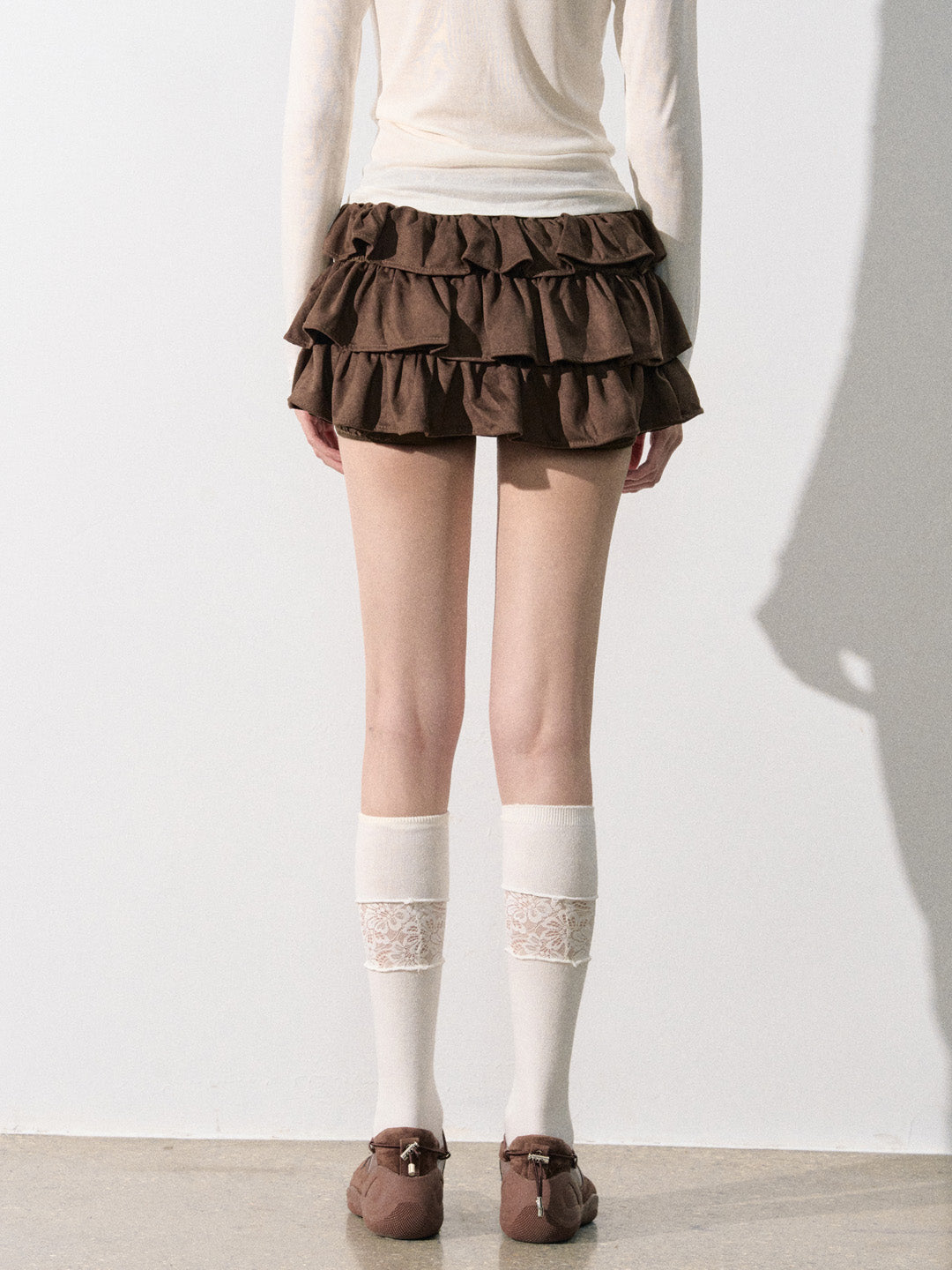 Lafreedom LAF350819 American retro pleated multi-layer skirt