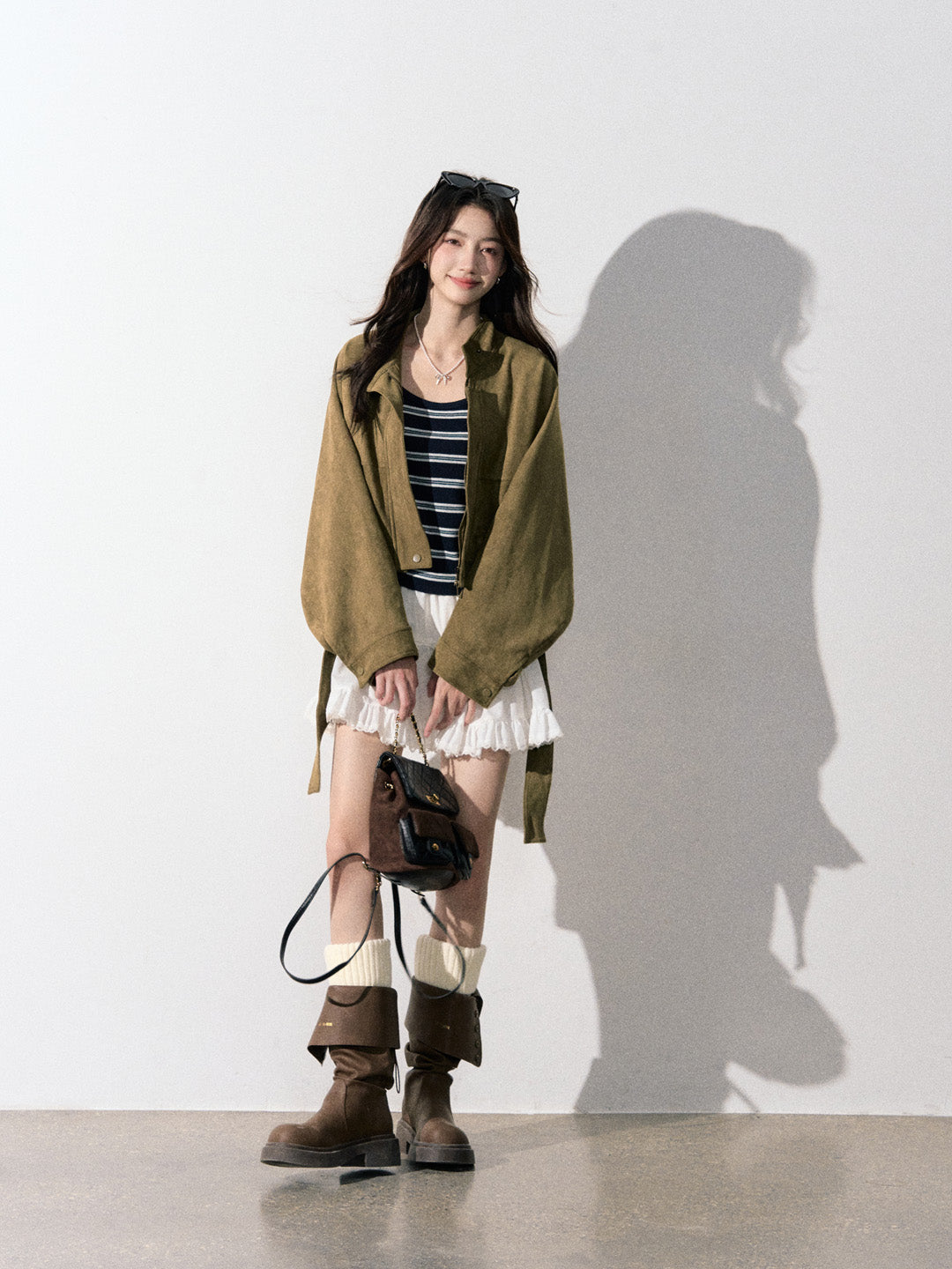 Lafreedom LAF350915 Retro stand up collar short jacket