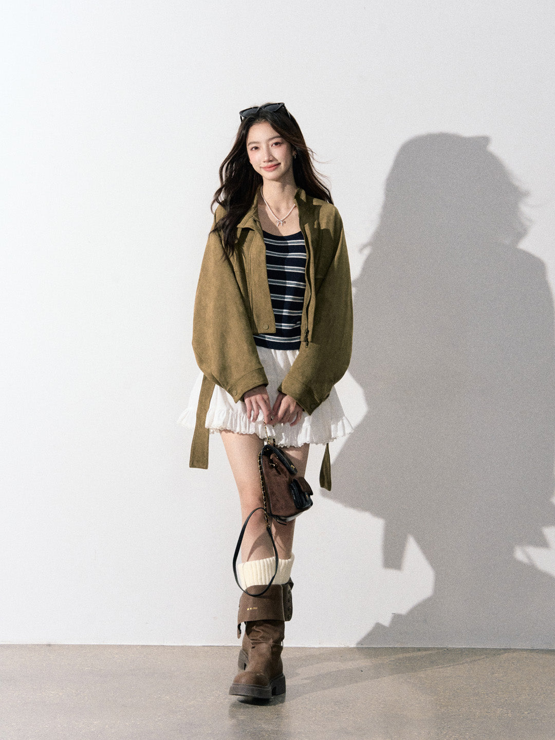 Lafreedom LAF350915 Retro stand up collar short jacket
