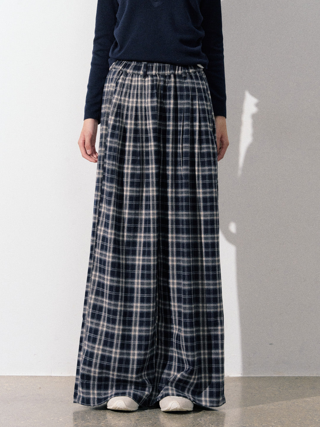 Lafreedom LAF350913 Retro plaid loose pants
