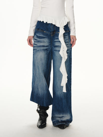 Lafreedom LAF351104 American washed wide leg jeans