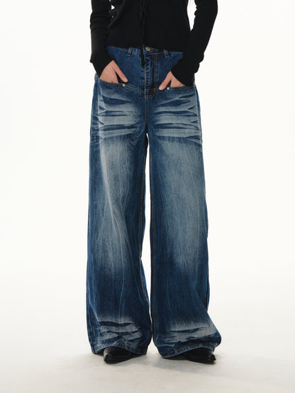 Lafreedom LAF351104 American washed wide leg jeans