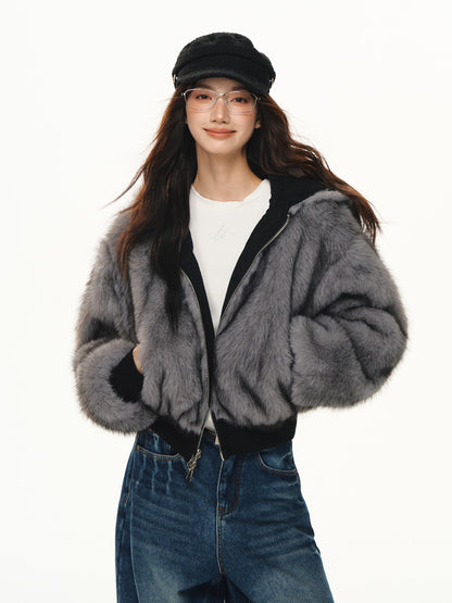Lafreedom LAF351114 Double sided suede fur jacket