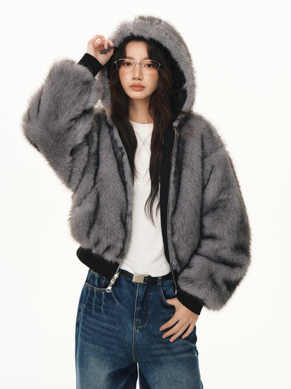Lafreedom LAF351114 Double sided suede fur jacket