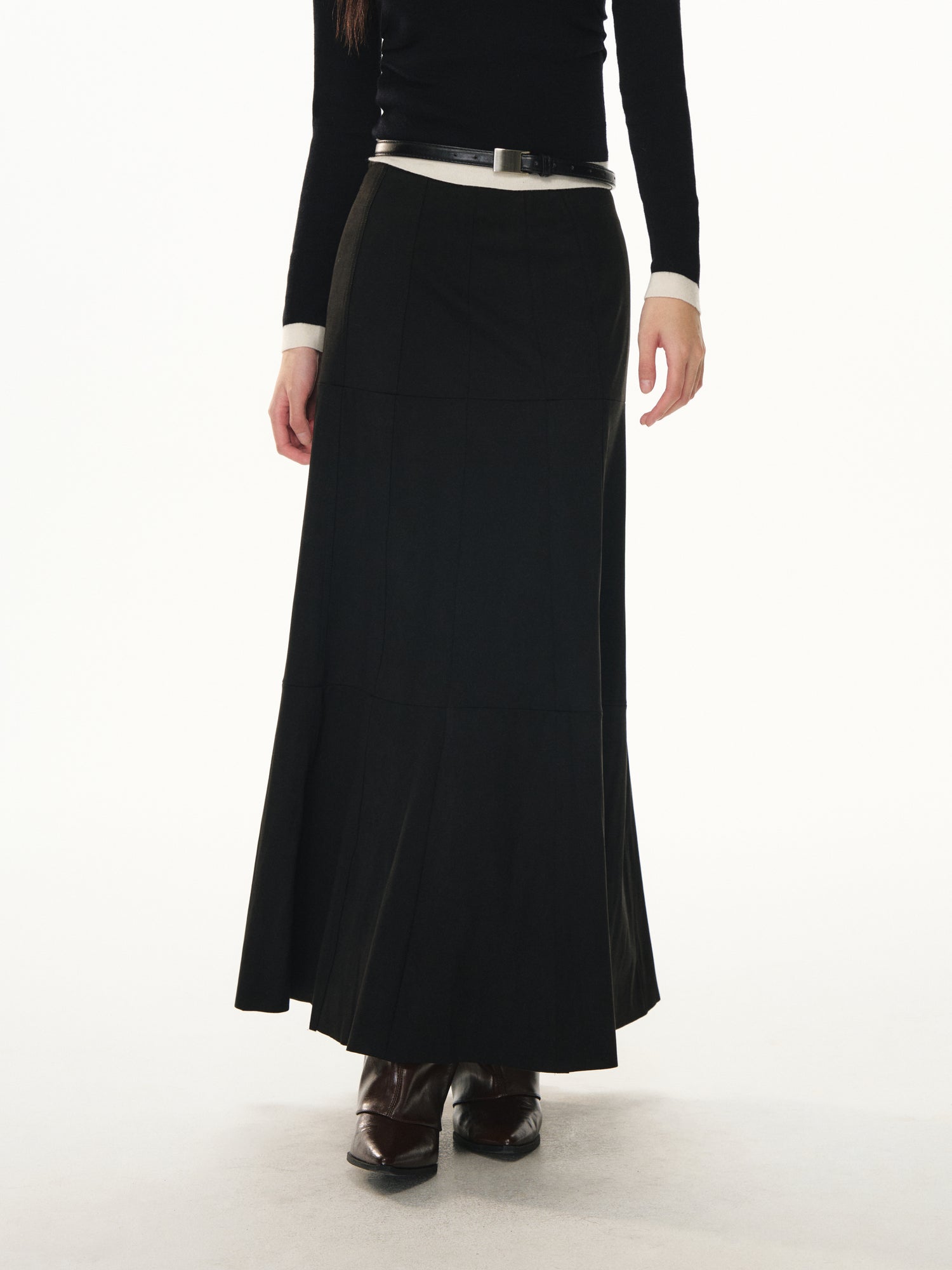 Lafreedom LAF351106 Suede plush flowing skirt