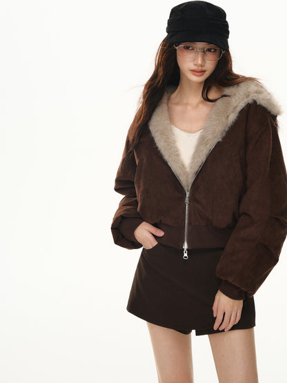Lafreedom LAF351114 Double sided suede fur jacket