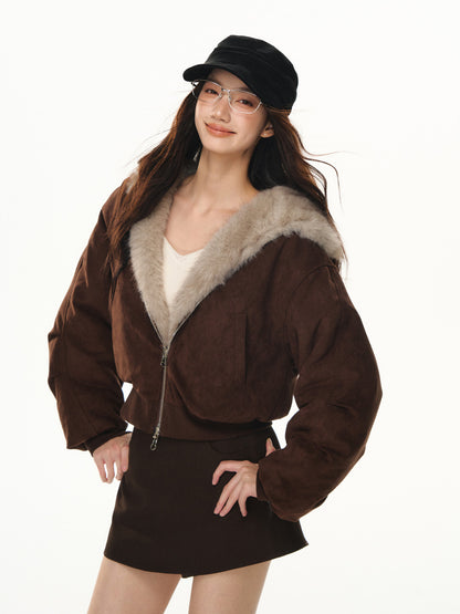 Lafreedom LAF351114 Double sided suede fur jacket