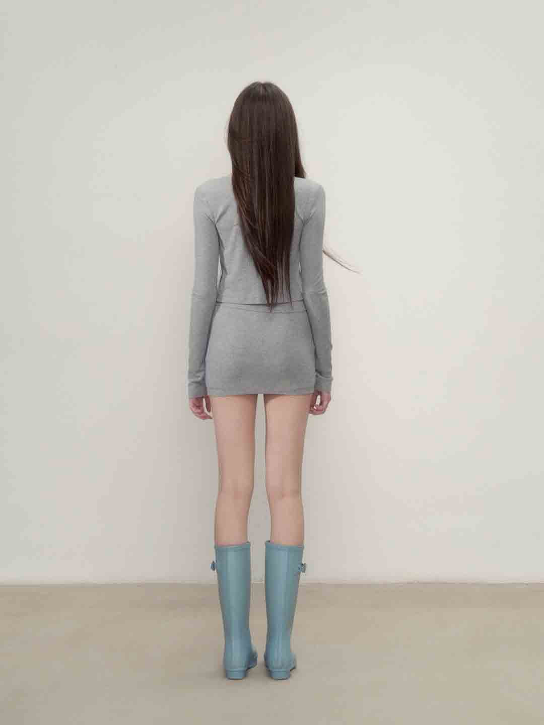 VIA PITTI VIABTP153&amp;VIABTP154 Hanging neck camisole vest+cardigan set(2color)