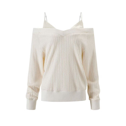 NOMEANSNO N137 Fake two piece knit top