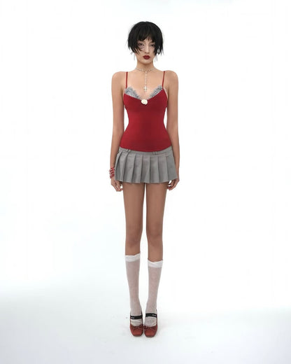 TinyMood GARLY TOP (RED) &amp; MINI BRA &amp; RICHY SKIRT