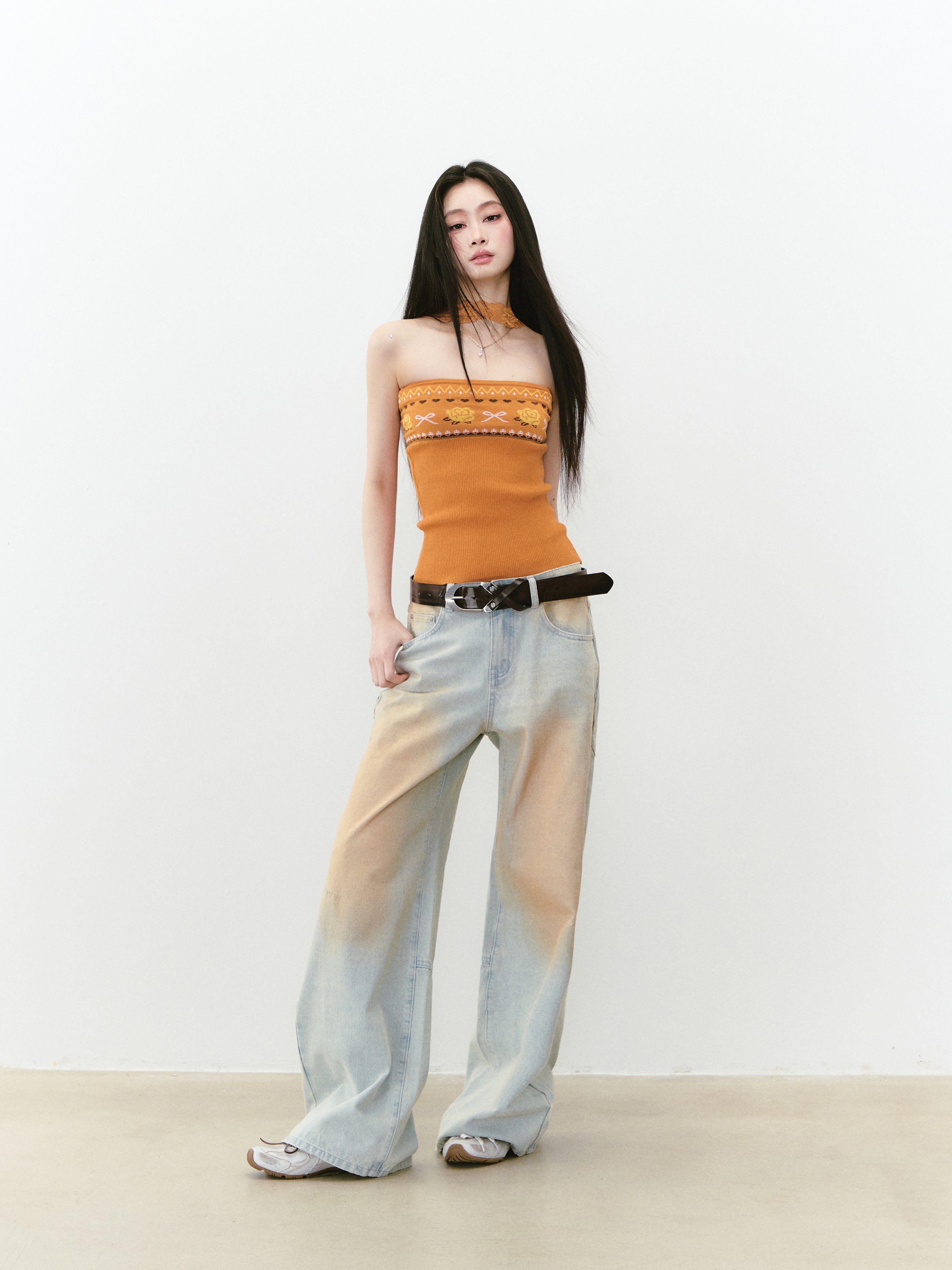 VIA PITTI [Best Seller] VIABK290 Woolen flower lace vest (2color)