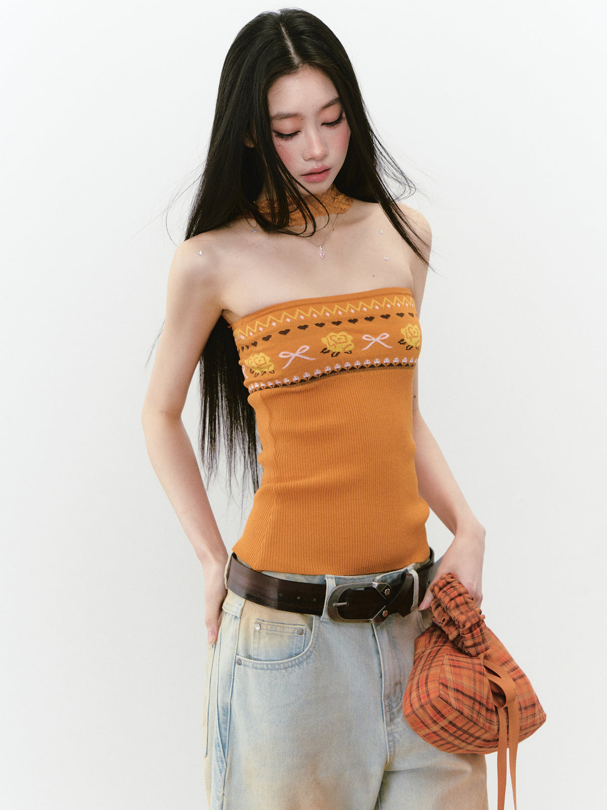 VIA PITTI [Best Seller] VIABK290 Woolen flower lace vest (2color)