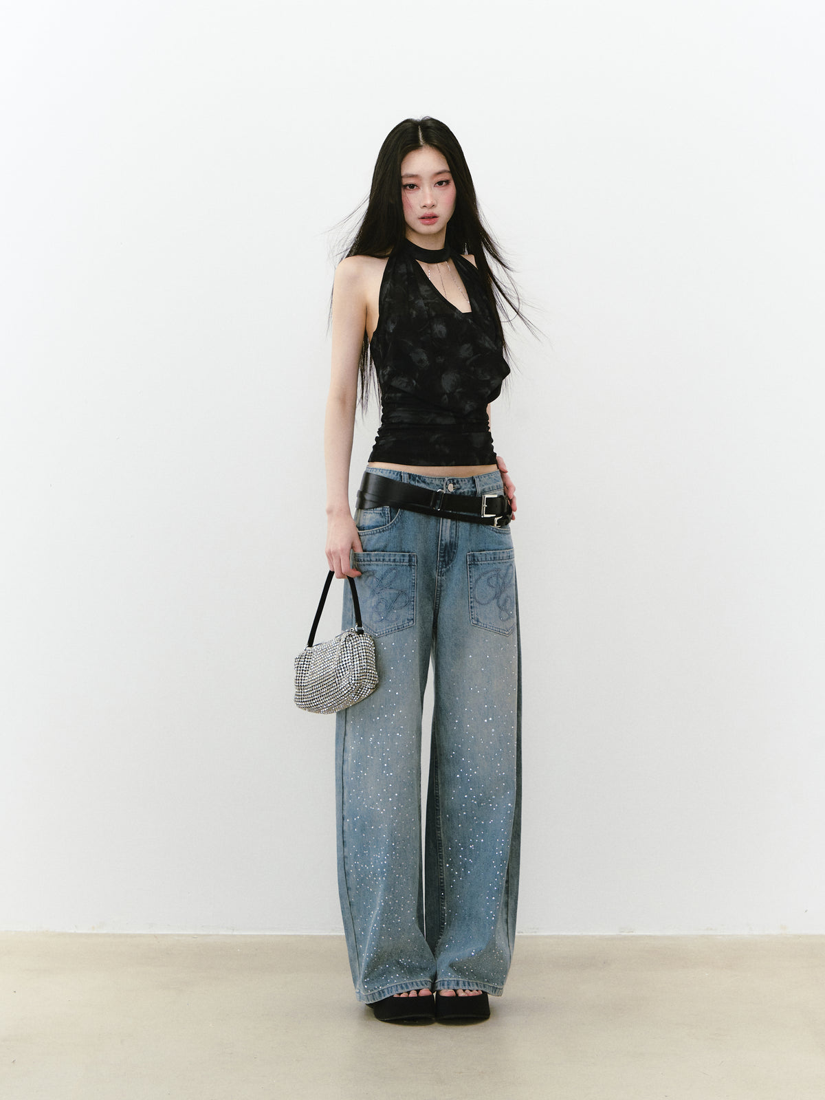 VIA PITTI [Best Seller] VIABTP251  Halter-neck waist cinching vest (2color)
