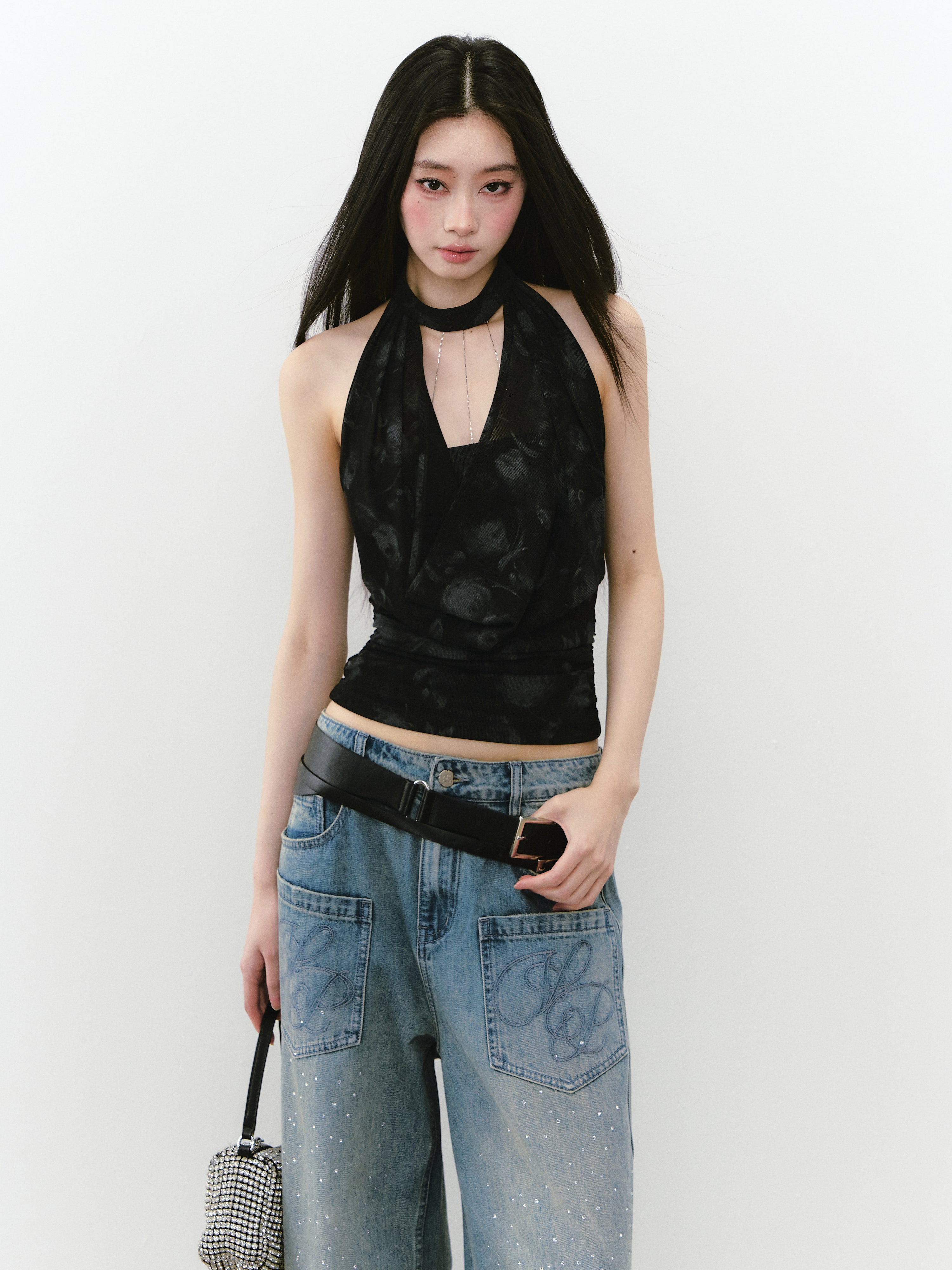 VIA PITTI [Best Seller] VIABTP251  Halter-neck waist cinching vest (2color)