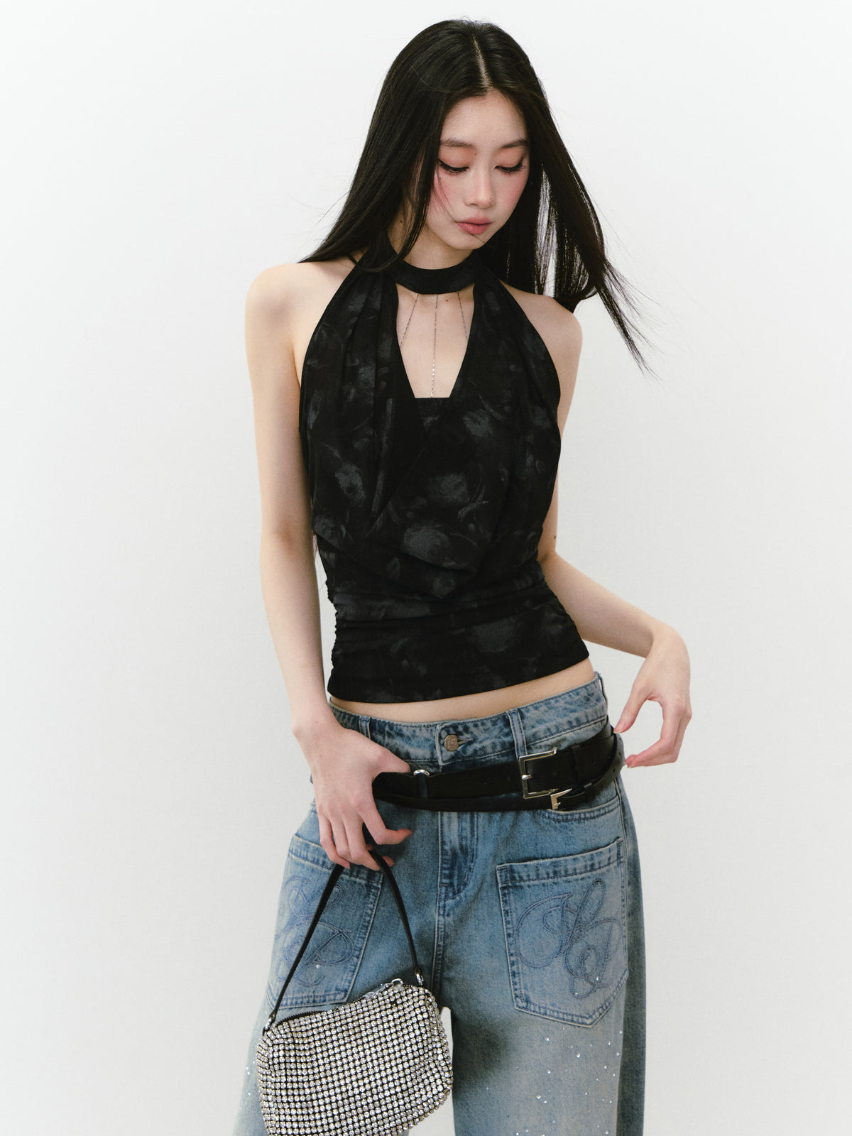 VIA PITTI [Best Seller] VIABTP251  Halter-neck waist cinching vest (2color)