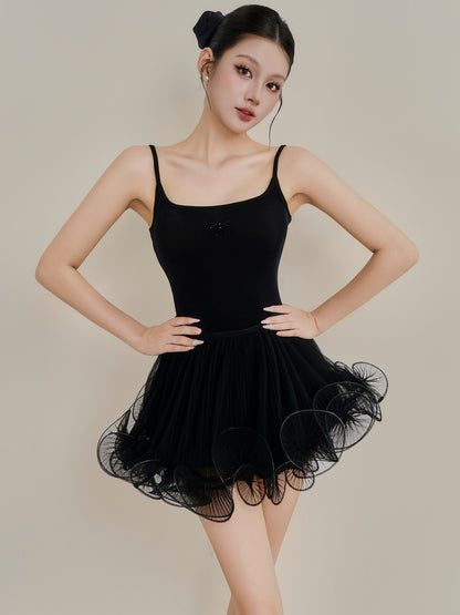 COLIN Black Lace Top &amp; Skirt