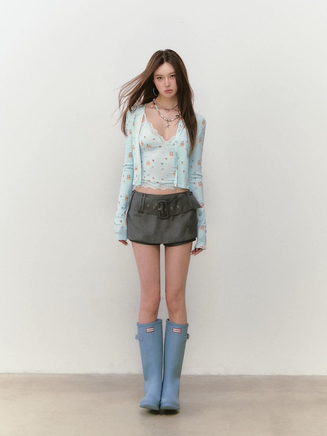 VIA PITTI VIABP301 Belt suit skirt (2color)
