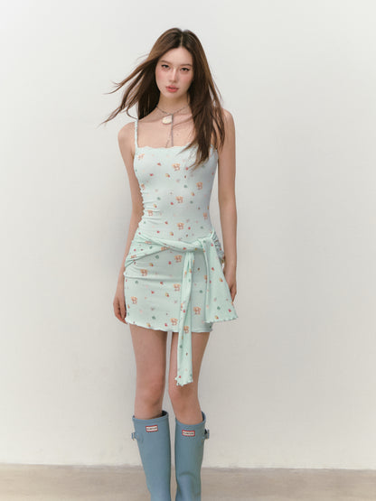 VIA PITTI VIABD342 Printed lace dress + top set (2color)