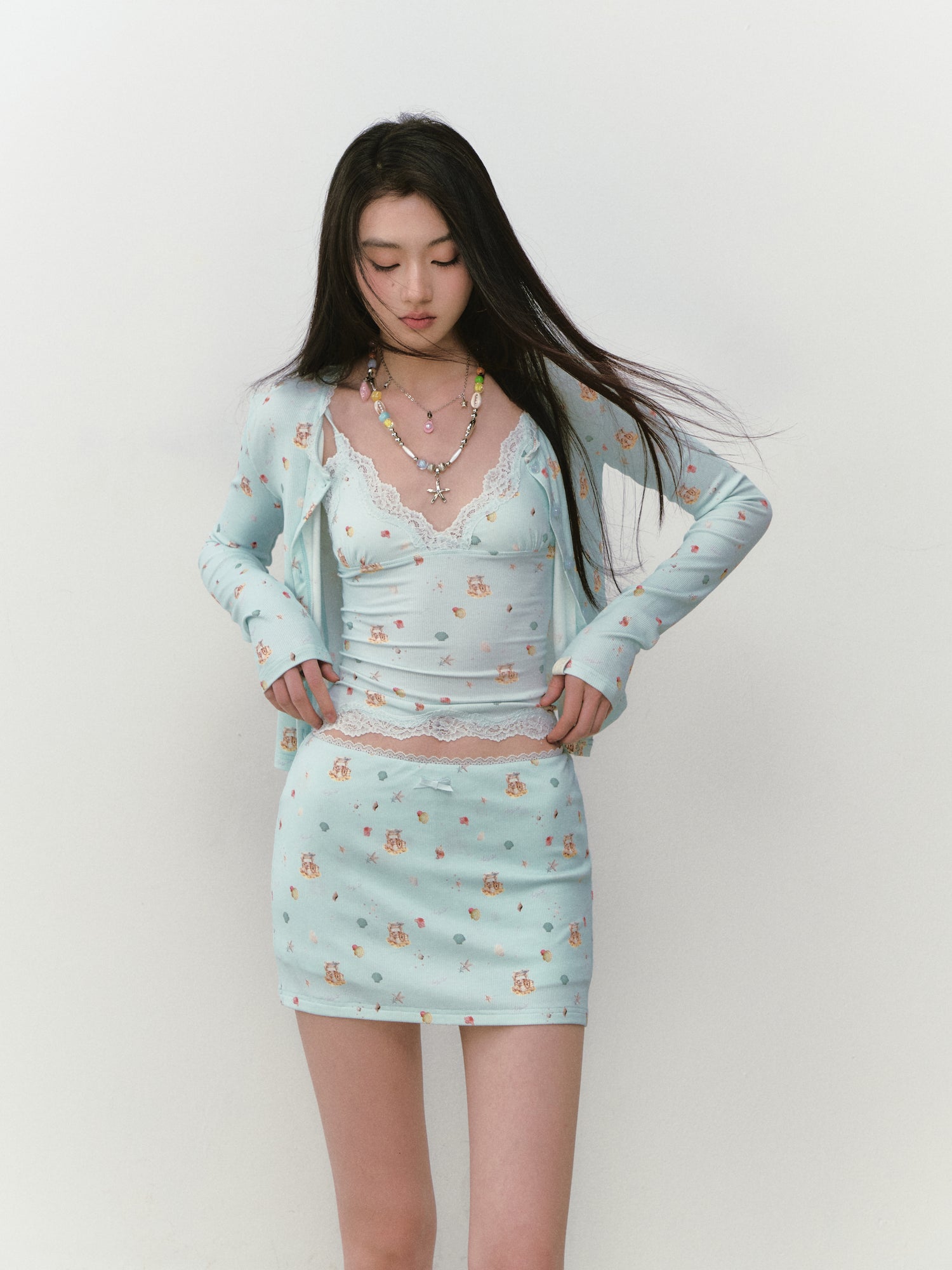 VIA PITTI VIABTP339&amp;VIABP341&amp;VIABTP340 Printed three piece set (3color)