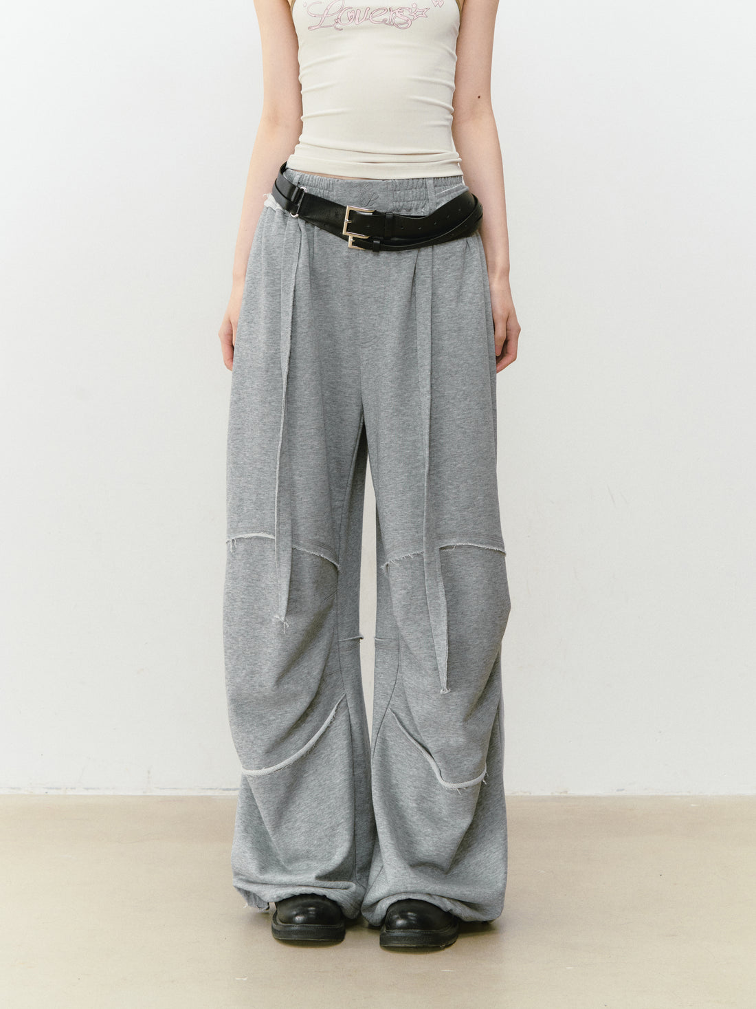 VIA PITTI VIABP387 Color blocking loose straight sweatpants