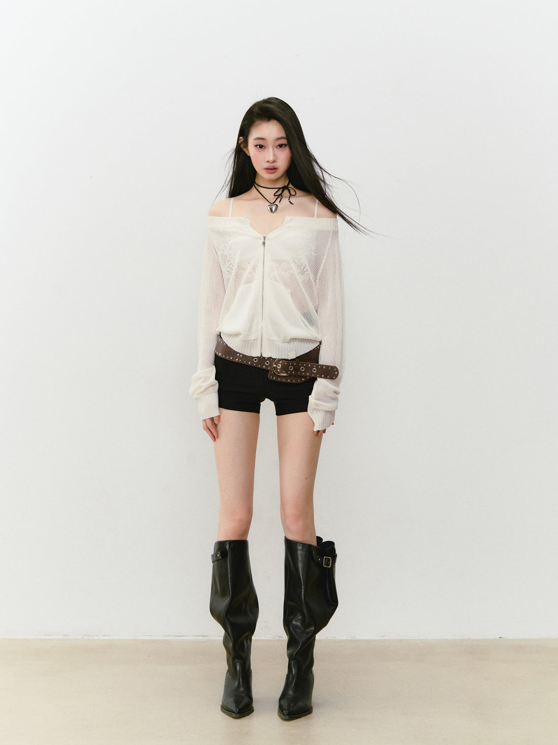 VIA PITTI VIABK445 Woolen flower hollowed out jacket