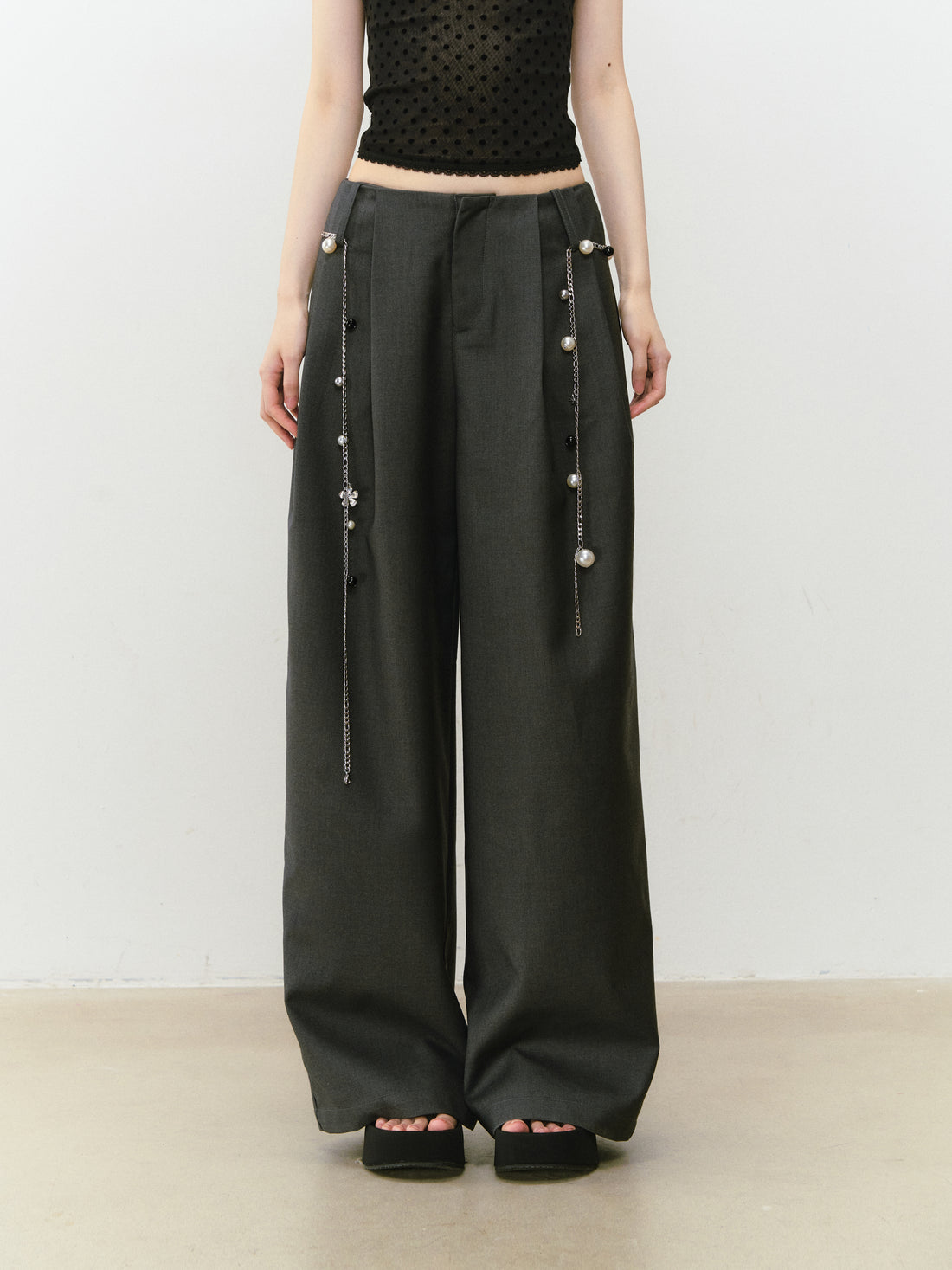 VIA PITTI VIAAA029 Casual wide leg suit pants