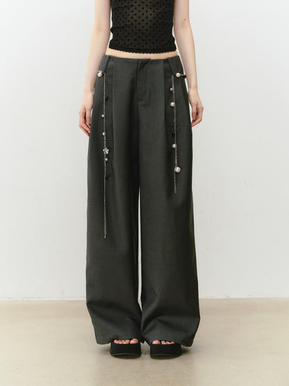VIA PITTI VIABP403 Casual wide leg trousers