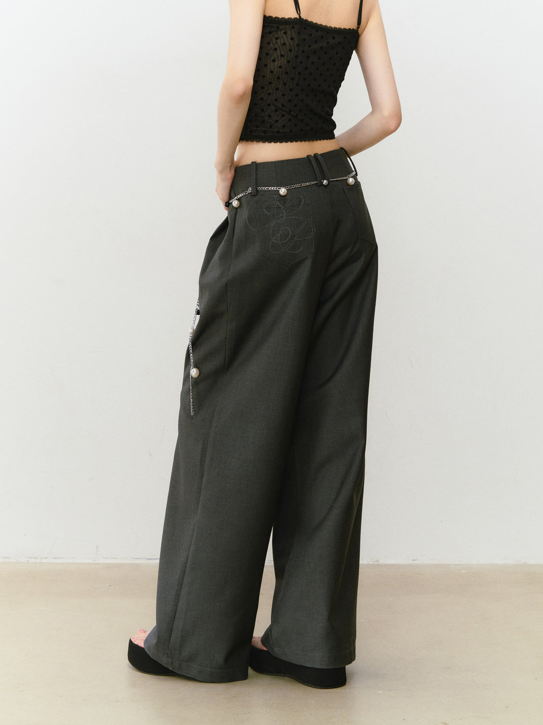 VIA PITTI VIABP403 Casual wide leg trousers