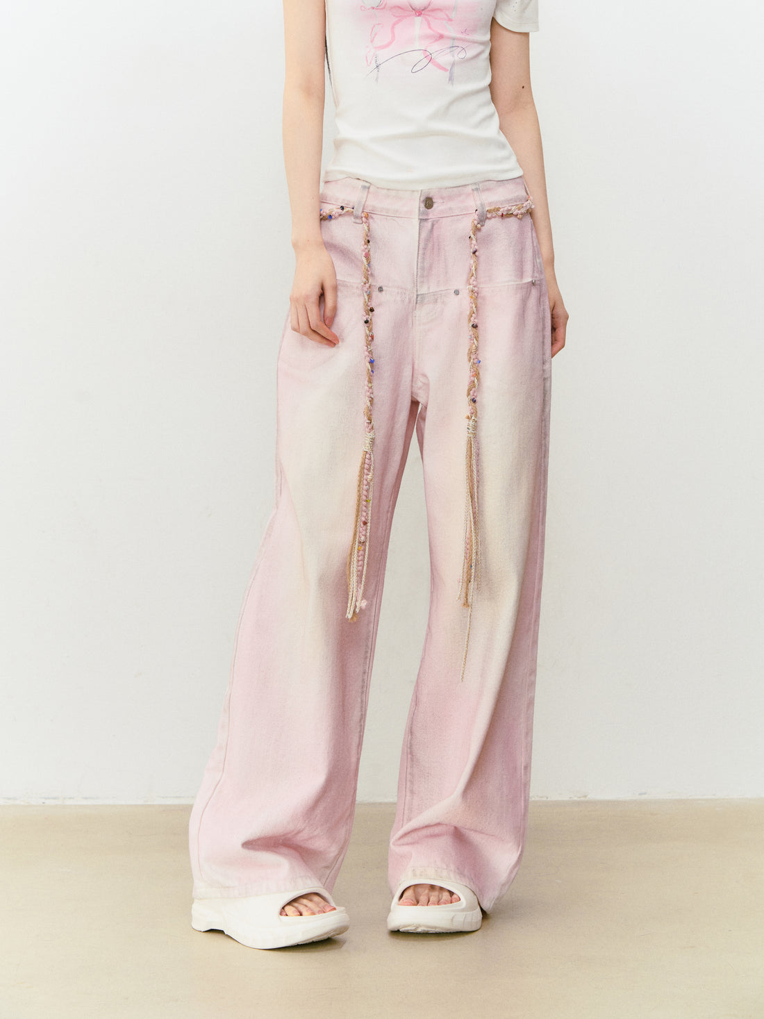 VIA PITTI VIABP439 Vintage pink jeans